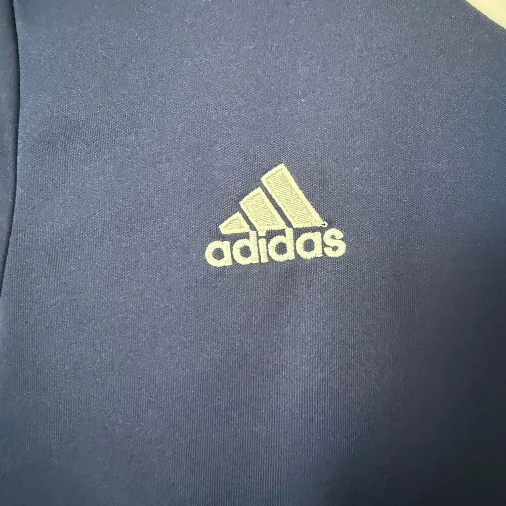 Adidas Navy and Blue Top